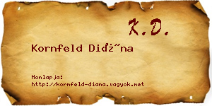 Kornfeld Diána névjegykártya